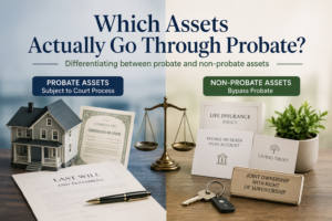 “Which Assets Actually Go Through Probate?” Differentiating between probate and non-probate assets.